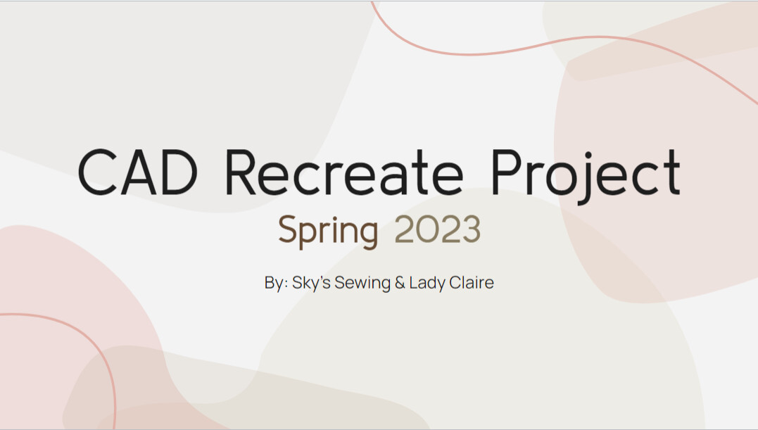 Recreate Project for Skylar Gardner and Claire Harsch